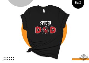 Custom Family Spider Shirts Spider Dad Spider Mom Shirts Marvell Family Tee Spiderman Family Shirts Spider Man Birthday Shirt Green Spider Hoodie Unique revetee.com 2