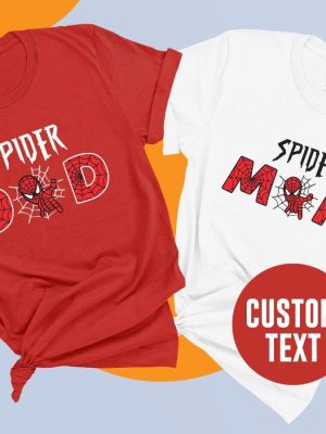 Custom Family Spider Shirts Spider Dad Spider Mom Shirts Marvell Family Tee Spiderman Family Shirts Spider Man Birthday Shirt Green Spider Hoodie Unique revetee.com 7