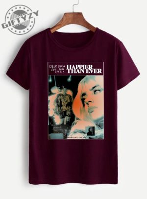 Happier Than Ever Billie Eilish Shirt Billie Eilish Tshirt Vintage 90S Aesthetic Hoodie Billie Eilish Merch Sweatshirt giftyzy.com 4