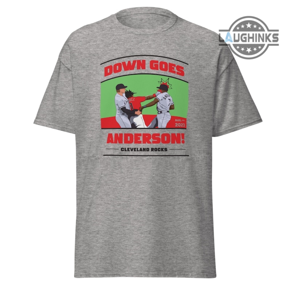 Official down Goes Anderson Shirt Jose Ramirez Vs Tim Anderson