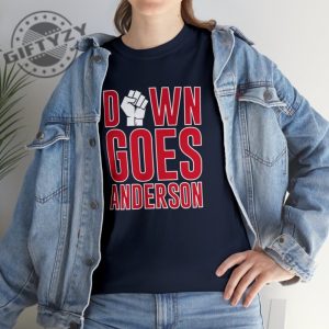 Down Goes Anderson Shirt Cleveland Vs Chicago Sweatshirt Baseball Hoodie Ramirez Vs Anderson Tshirt giftyzy.com 4