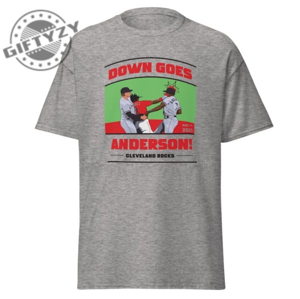 Jose Ramirez Vs Tim Anderson Sweatshirt Down Goes Anderson Hoodie Cleveland Guardians Tee Down Goes Anderson Shirt giftyzy.com 2