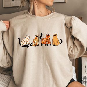 Ghost Cats Halloween Sweatshirt Or Hoodie Cat Lover Gift Funny Halloween Cat Shirt Halloween Shirt Halloween Cat Clothes Halloweentown Sweatshirt Halloween Shirts Spirit Halloween Shirt New revetee.com 3