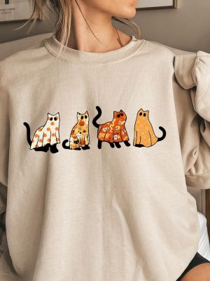 Ghost Cats Halloween Sweatshirt Or Hoodie Cat Lover Gift Funny Halloween Cat Shirt Halloween Shirt Halloween Cat Clothes Halloweentown Sweatshirt Halloween Shirts Spirit Halloween Shirt New revetee.com 3