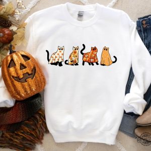 Ghost Cats Halloween Sweatshirt Or Hoodie Cat Lover Gift Funny Halloween Cat Shirt Halloween Shirt Halloween Cat Clothes Halloweentown Sweatshirt Halloween Shirts Spirit Halloween Shirt New revetee.com 5