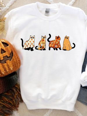 Ghost Cats Halloween Sweatshirt Or Hoodie Cat Lover Gift Funny Halloween Cat Shirt Halloween Shirt Halloween Cat Clothes Halloweentown Sweatshirt Halloween Shirts Spirit Halloween Shirt New revetee.com 5