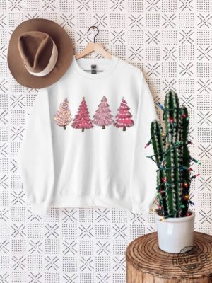 Pink Tree Christmas Sweater Christmas Sweater Christmas Crewneck Christmas Tree Sweatshirt Holiday Sweaters For Women Winter Sweatshirt Small Pink Christmas Tree Shirt New revetee.com 2