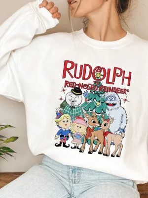 Rudolph The Red Nosed Reindeer Christmas Sweatshirt Rudolph Xmas Sweatshirt Rudolph The Red Nosed Reindeer 1964 Characters Shirt Rudolph The Red Nosed Reindeer Cartoon Shirt New revetee.com 3