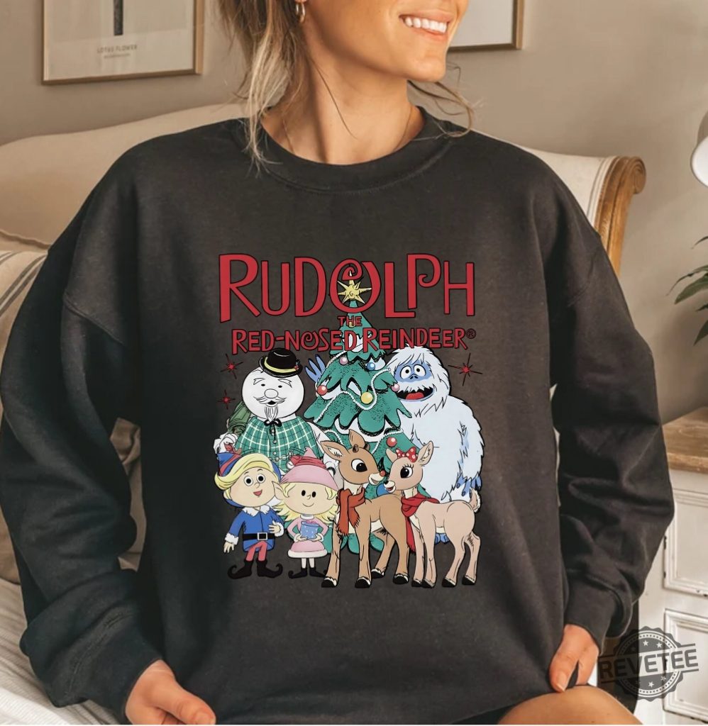 Rudolph The Red Nosed Reindeer Christmas Sweatshirt Rudolph Xmas ...