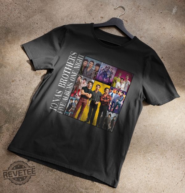 Retro Jonas Brothers The Eras Tour Shirt Jonas Brothers Shirt Jonas Brother Merch Joe Jonas Homage Shirt Five Albums One Night Tour Tee Jonas Brothers Outfits Shirt Unique revetee.com 1