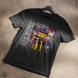 Retro Jonas Brothers The Eras Tour Shirt Jonas Brothers Shirt Jonas Brother Merch Joe Jonas Homage Shirt Five Albums One Night Tour Tee Jonas Brothers Outfits Shirt Unique revetee.com 3