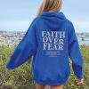 Faith Over Fear Christian Hoodie Christian Sweatshirt Jesus Hoodie Trendy Hoodie Bible Verse Sweater Aesthetic Clothes Aesthetic Hoodie Christian T Shirt Designs New revetee.com 1