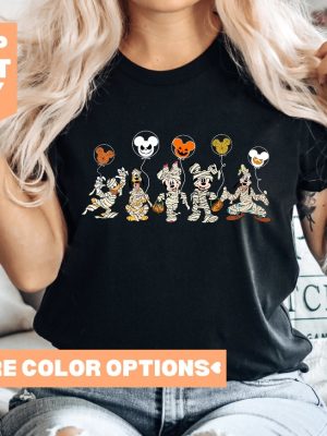 Disney Halloween Skeleton Shirt Disney Halloween Matching Shirt Disney Balloon Shirt Mickey Minnie And Friends Mickey Mouse Shirt Women Mickey Mouse T Shirt Men Unique revetee.com 5