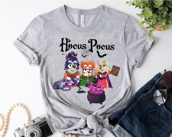 Bluey Hocus Pocus Halloween Shirt Bluey Cosplay Halloween Shirt Bluey Characters Shirt Bluey Christmas Shirt Bluey Dad T Shirt Bluey Shirt For Adults Unique revetee.com 1