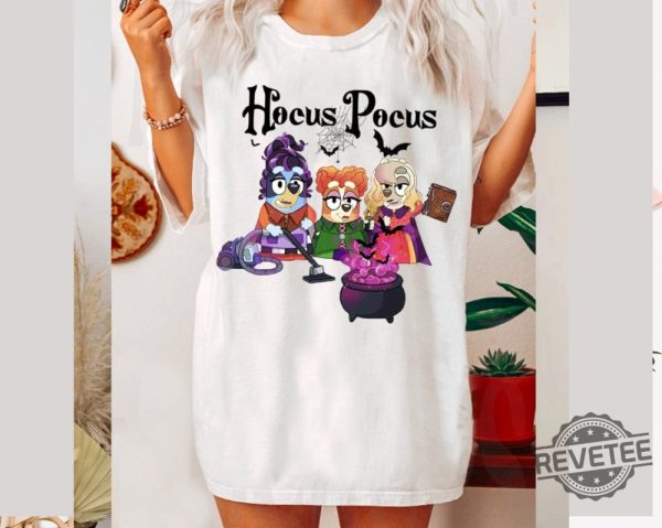 Bluey Hocus Pocus Halloween Shirt Bluey Cosplay Halloween Shirt Bluey Characters Shirt Bluey Christmas Shirt Bluey Dad T Shirt Bluey Shirt For Adults Unique revetee.com 2