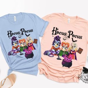 Bluey Hocus Pocus Halloween Shirt Bluey Cosplay Halloween Shirt Bluey Characters Shirt Bluey Christmas Shirt Bluey Dad T Shirt Bluey Shirt For Adults Unique revetee.com 3