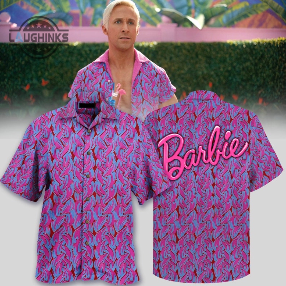 Ken Costume Ken Doll Pink Shirt And Shorts Barbie Movie Aloha Shirts Barbie  And Ken Hawaiian Shirts Near Me Ken Outfit Barbie Movie NEW - Laughinks