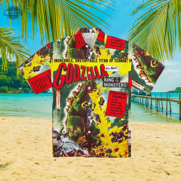 Godzilla Hawaiian Shirt Godzilla Shirt And Shorts Toho Godzilla