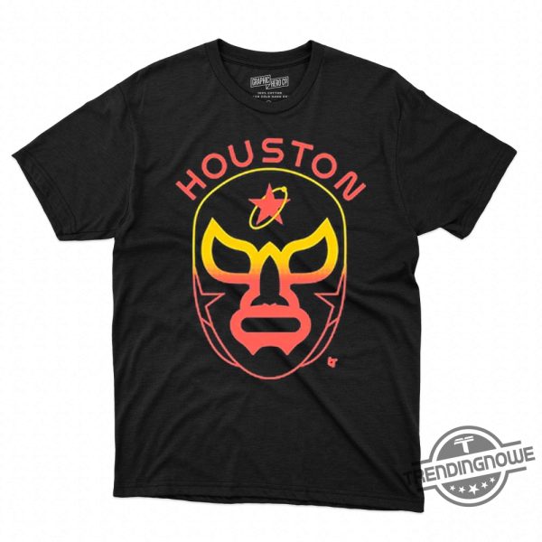 Houston Baseball Lucha Mask Shirt Houston Baseball Lucha Mask T Shirt trendingnowe.com 1