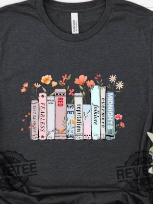 Taylors Music Albums As Books Shirt Tour Merch Tee For Fans The Eras Tour Shirt Eras Tour Outfit Ideas Swiftie Dad Shirt Taylor Swift Eras Tour Merchandise New revetee.com 3