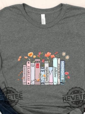 Taylors Music Albums As Books Shirt Tour Merch Tee For Fans The Eras Tour Shirt Eras Tour Outfit Ideas Swiftie Dad Shirt Taylor Swift Eras Tour Merchandise New revetee.com 4