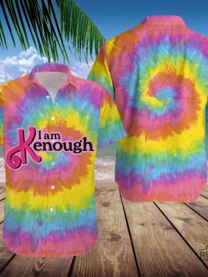 I Am Kenough Hawaiian Shirt Barbie And Ken Beach Mens Hawaiian Casual Shirt Im Just Ken You Are Kenough I Am Kenough Barbie I Am Enough Barbie You Are Kenough Barbiheimer New revetee.com 2