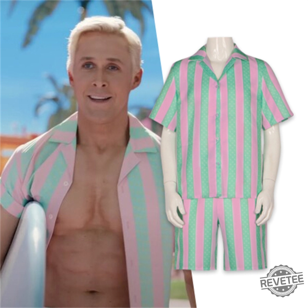 Ken Costume Ken Doll Pink Shirt And Shorts Barbie Movie Aloha Shirts Barbie  And Ken Hawaiian Shirts Near Me Ken Outfit Barbie Movie NEW - Laughinks