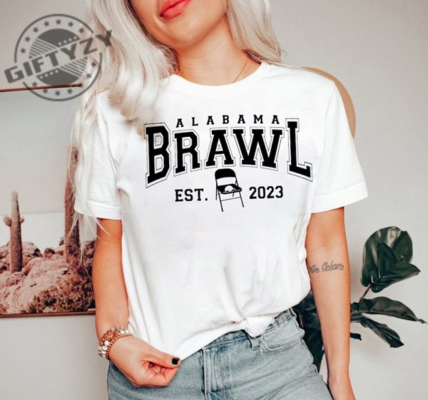 Vintage Alabama Brawl Shirt Alabama Slugger White Metal Folding Chair Tee Montgomery Alabama Brawl Shirt Tee Hoodie Sweatshirt giftyzy.com 3