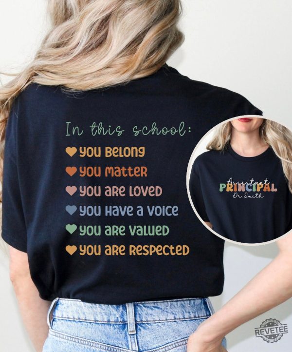 Personalized School Assistant Principal Shirt Back To School Team Shirt For Asst Principal Custom Shirt Gift For Assistant Principal Unique revetee.com 4