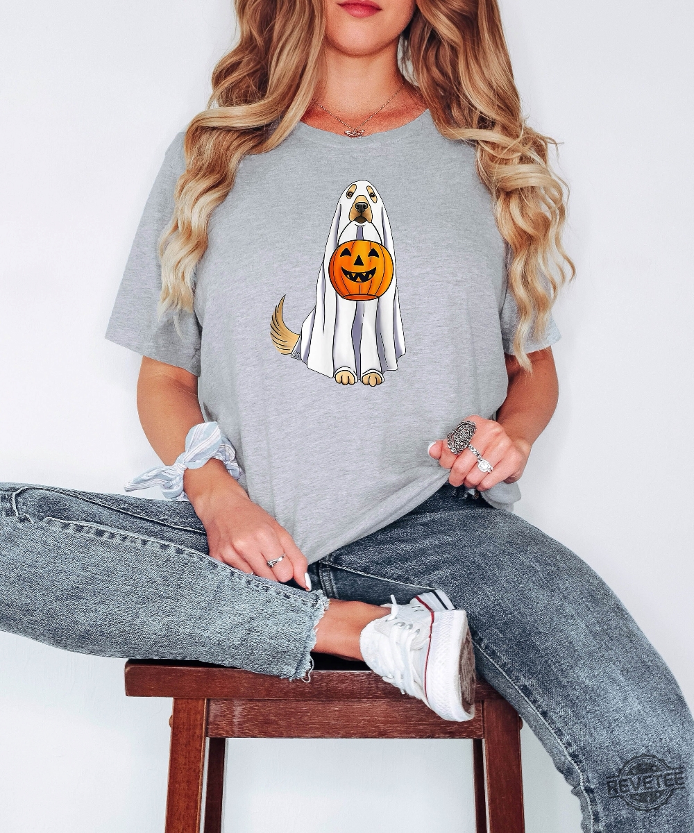 Halloween Dog Shirt Funny Halloween Shirt Golden Retriever Halloween Shirt Golden Retriever Ghost Spirit Halloween Shirt Cute Halloween Shirt Ideas Halloween Sweaters Unique