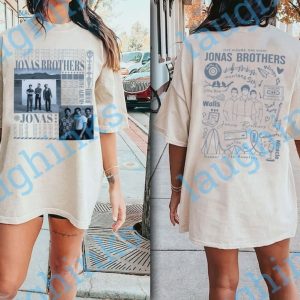 jonas brothers tour shirt double sided vintage jonas brothers shirt jonas brothers tshirt jonas brothers concert shirt five albums one night tour setlist shirts laughinks.com 2