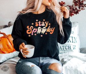 Stay Spooky Shirt Spooky Vibe Shirt Halloween Shirt Cool Halloween Shirt Funny Halloween Shirt Spirit Halloween Shirt Cute Halloween Shirt Ideas Halloween Sweaters New revetee.com 3