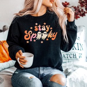 Stay Spooky Shirt Spooky Vibe Shirt Halloween Shirt Cool Halloween Shirt Funny Halloween Shirt Spirit Halloween Shirt Cute Halloween Shirt Ideas Halloween Sweaters New revetee.com 3