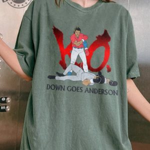 Jose Ramirez Vs Tim Anderson Down Goes Anderson Shirt Funny Meme Tee Baseball Sweatshirt Ramirez Vs Anderson Hoodie Trending Shirt giftyzy.com 3