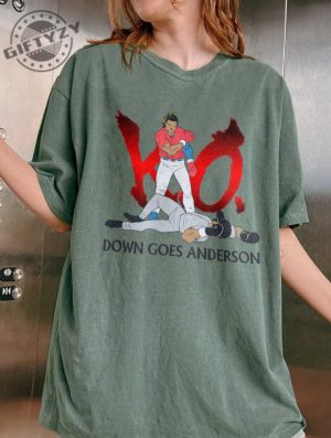 Jose Ramirez Vs Tim Anderson Down Goes Anderson Shirt Funny Meme Tee Baseball Sweatshirt Ramirez Vs Anderson Hoodie Trending Shirt giftyzy.com 3