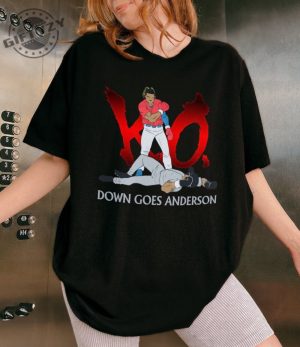 Jose Ramirez Vs Tim Anderson Down Goes Anderson Shirt Funny Meme Tee Baseball Sweatshirt Ramirez Vs Anderson Hoodie Trending Shirt giftyzy.com 4