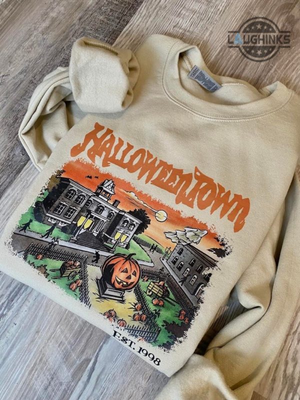 halloween tshirt halloweentown sweatshirt halloween town sweatshirt halloween shirt halloween sweatshirt halloweentown university sweatshirt spooky town hoodie laughinks.com 1