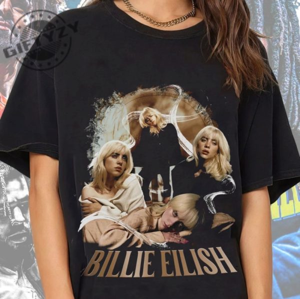 Vintage 90S Bootleg Style Billie Eilish Shirt Vintage Graphic Tee Billie Eilish Hoodie Vintage Sweatshirt For Billie Eilish Fan giftyzy.com 1