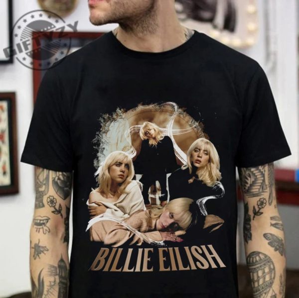 Vintage 90S Bootleg Style Billie Eilish Shirt Vintage Graphic Tee Billie Eilish Hoodie Vintage Sweatshirt For Billie Eilish Fan giftyzy.com 2