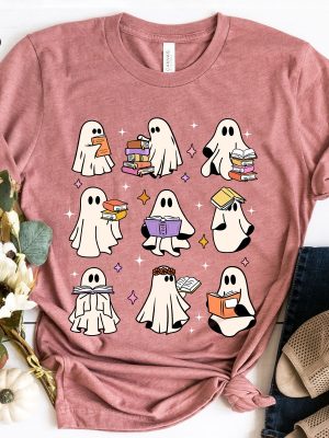 Teacher Halloween Shirts Halloween Ghost Shirts Read More Books Shirts Ghost Books Shirts Halloween Shirt Women Reading Teacher Tee Spirit Halloween Shirt New revetee.com 3