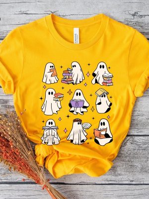 Teacher Halloween Shirts Halloween Ghost Shirts Read More Books Shirts Ghost Books Shirts Halloween Shirt Women Reading Teacher Tee Spirit Halloween Shirt New revetee.com 7