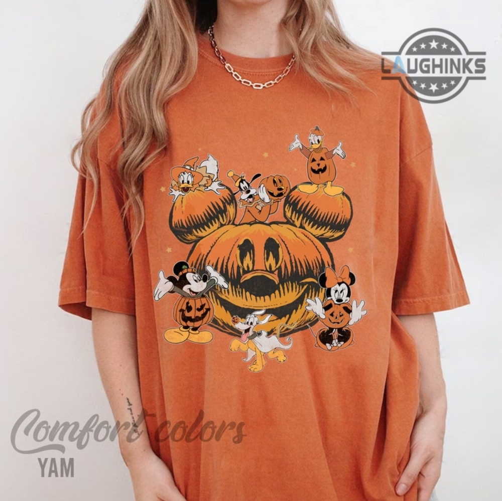  Disney Halloween Mickey Pumpkin Head T-Shirt