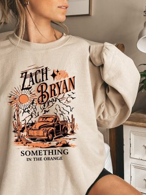 Zach Bryan Something In The Orange Sweatshirt Vintage Zach Bryan Fan Gift Country Music Hoodie Zach Bryan El Dorado Zach Bryan Tour Merch 2023 Zach Bryan Concert Unique revetee.com 4