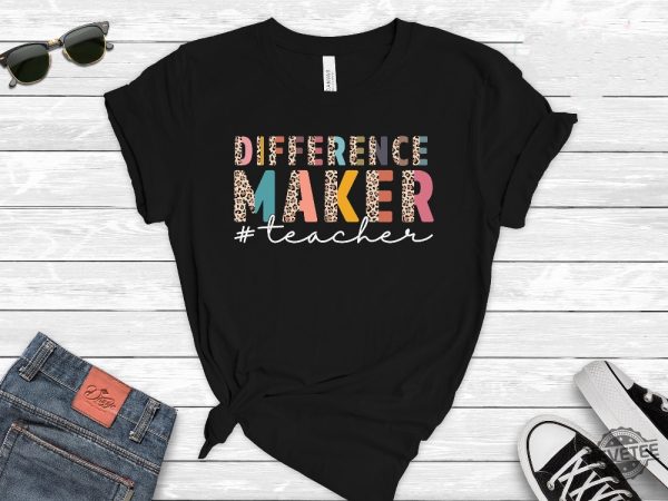 Difference Maker Teacher Shirt Teacher Gifts Teacher Appreciation Gift Womens Teacher Shirt Back To School First Day Of School First Day Of Pre K Shirt New revetee.com 2