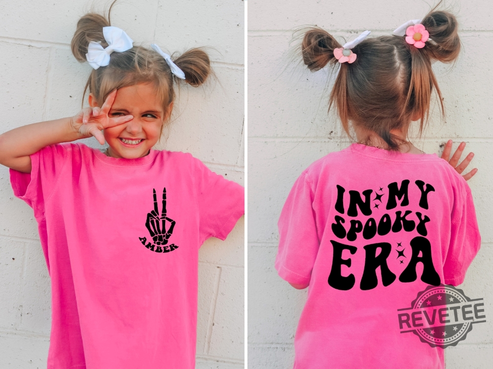 In My Spooky Era Shirt For Girls Personalized With Name Halloween Shirt Spooky Season Shirt New Cute Halloween Shirts