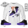 Jordan 12 Field Purple Shirt Sneaker Girl Heart Unisex Shirt To Match Sneaker trendingnowe.com 1