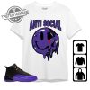 Jordan 12 Field Purple Shirt Anti Social Icon Shirt To Match Sneaker trendingnowe.com 2