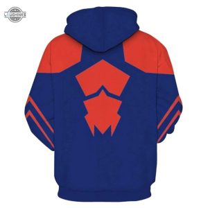 spiderman zip up hoodie all over printed spiderman hoodie spiderman 2099 shirt spiderman sweater spiderman shirt spiderman costume miles morales hoodie laughinks.com 3