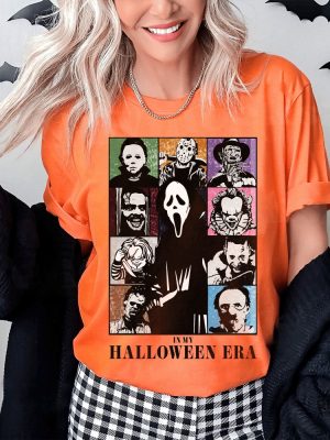 In My Halloween Era Shirt Horror Movie Character Shirt Eras Tour Halloween Halloween Costume Fall Vibes Halloween Horror Nights Shirt Unique revetee.com 2