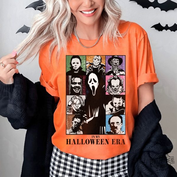 In My Halloween Era Shirt Horror Movie Character Shirt Eras Tour Halloween Halloween Costume Fall Vibes Halloween Horror Nights Shirt Unique revetee.com 2